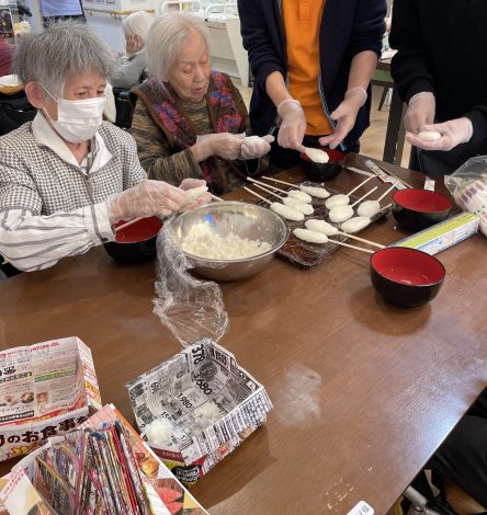 おやつに手作り五平餅！！(^o^)